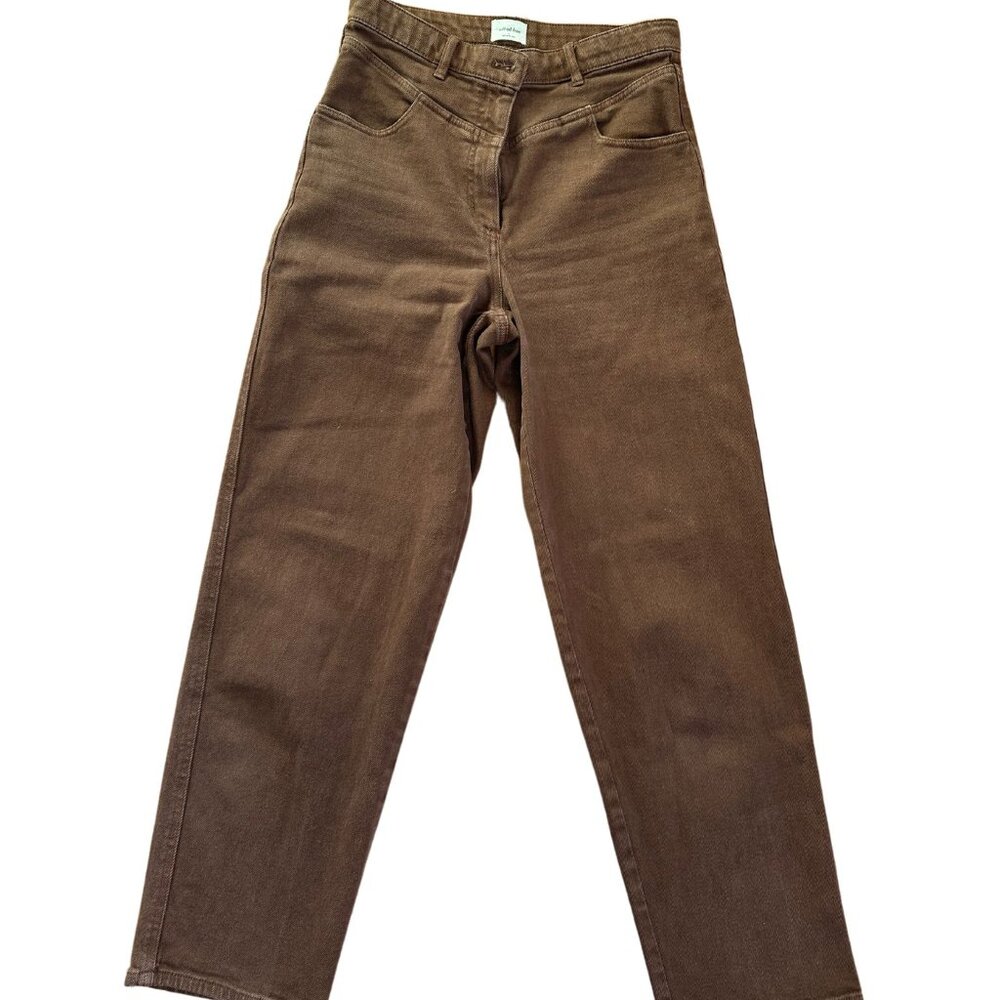 Wilfred Free High-Waisted Brown Jeans - Size 6